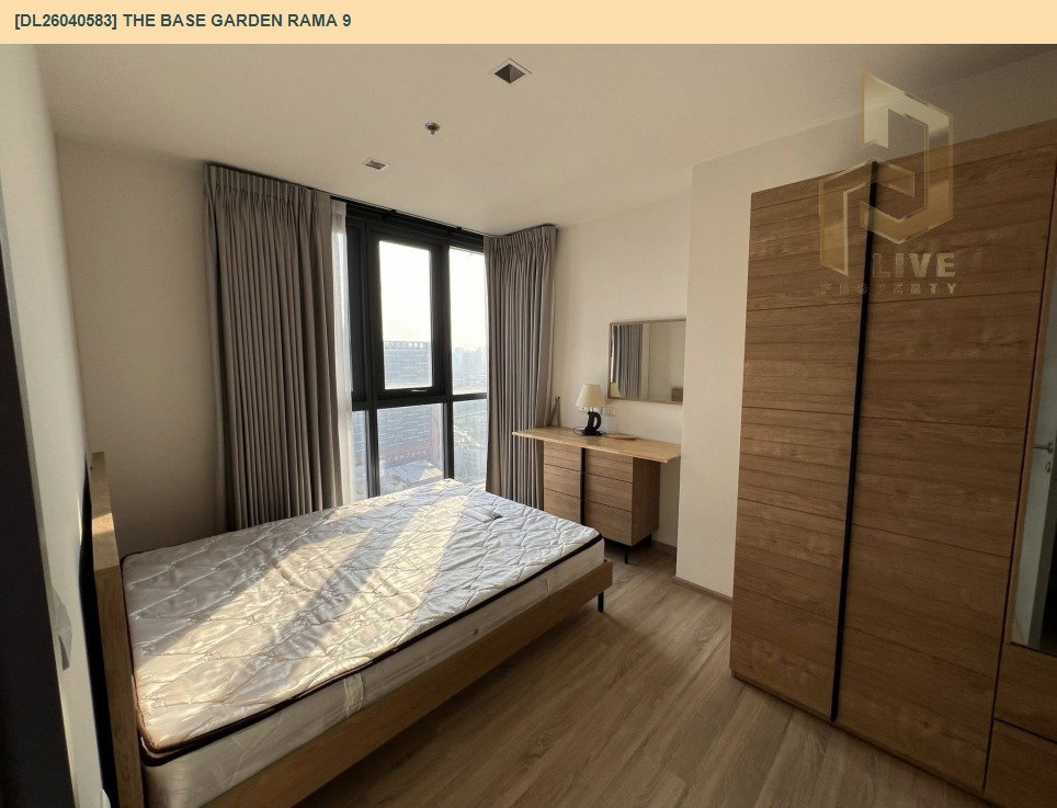 รูป DL26040583 ให้เช่าคอนโด เดอะ เบส การ์เดน พระราม 9 (The Base Garden Rama 9 ) ใกล้ สายสีส้ม พร้อมเข้าอยู่ โทรด่วน 0653619502 LineID @897iyzll - รูปที่ 3/8
