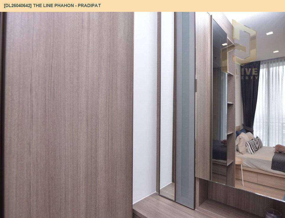 รูป DL26040642 ให้เช่าคอนโด เดอะ ไลน์ พหล - ประดิพัทธ์ (THE LINE Phahon - Pradipat) ใกล้ BTS สะพานควาย พร้อมเข้าอยู่ โทรด่วน 0656133286 LineID @534wlwof - รูปที่ 7/12