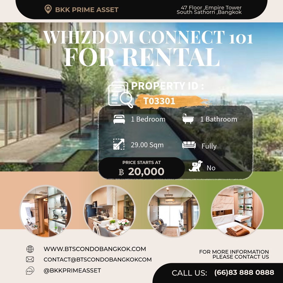 รูป □■ Whizdom Connect Sukhumvit 101  1BR  1BH High Floor 29.00 sq.m nice decoration for   SALE■□ - รูปที่ 1/12