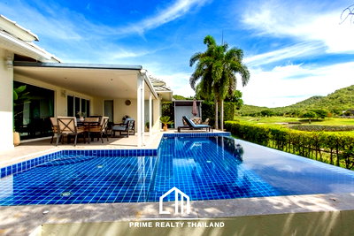 บ้านเดี่ยว ม.ศิลปากรวิทยาเขตสารสนเทศเพชรบุรี : ขายบ้านพูลวิลล่าหรู ติดแฟร์เวย์หลุม 2 สนามกอล์ฟ Black Mountain West หัวหิน