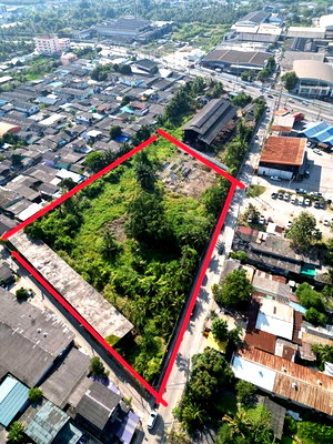 Land for sale วิทยาลัยการจัดการเพชรเกษม : Land for sale in orange zone area, Samut Sakhon Province, 5 rai 3 ngan 27 square wah