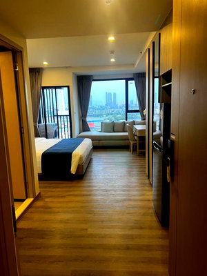 Condos for rent Ratwinit Bangkaeo School  : For Rent Condo ORIGIN PLACE BANGNA Building 1, Floor 17,Studio, Room size 28 sqm