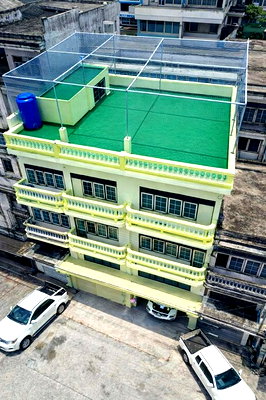 เช่าอาคารพาณิชย์ นนทบุรี : สะพานพระราม 5 อาคาร4.5 ชั้น 3 นอน 4 น้ำ ใกล้ 56ตร.วา. 400 ตร.ม. ตลาดบางกร่าง 500 ม. วัดปราสาท โลตัส นครอินทร์ 2 กม.