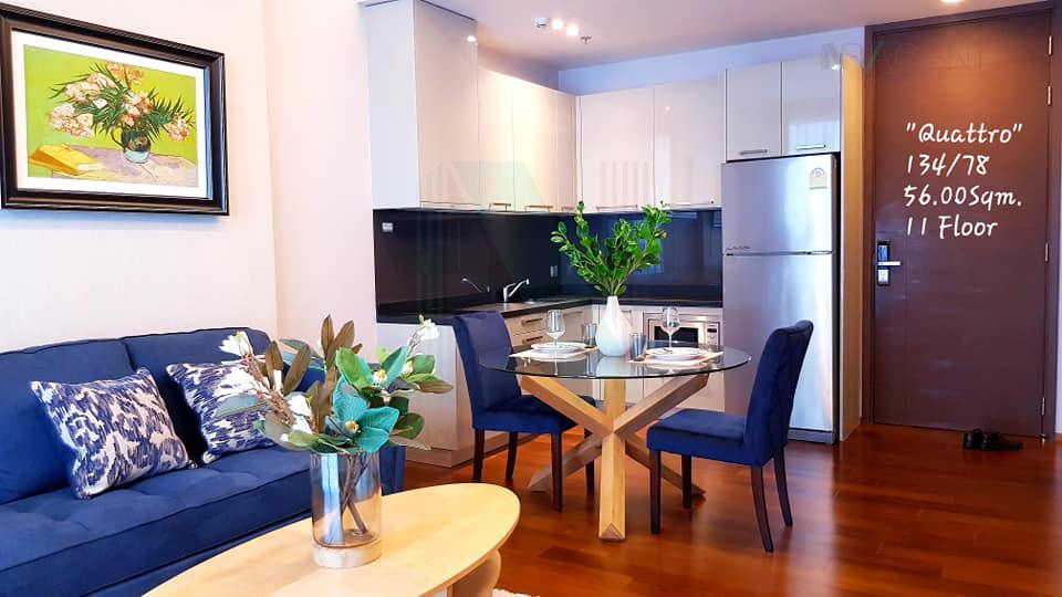 รูป 🔺Super special!🔺 ให้เช่าคอนโด ควอทโทร บาย แสนสิริ อาคาร A ชั้น 11 1 ห้องนอน ขนาด 56.00 ตรม ใกล้ Major เอกมัย - รูปที่ 4/8