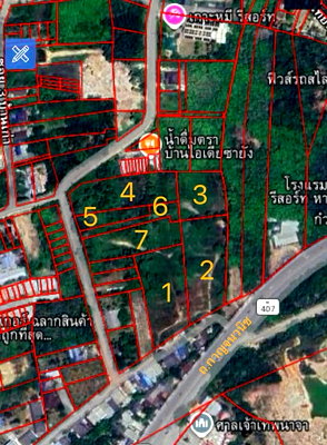 ที่ดิน ถนนกาญจนวนิช หาดใหญ่ : ที่ดินเปล่าแบ่งขาย พื้นที่รวม 17ไร่+ หาดใหญ่ 
