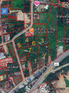 ที่ดินเปล่าแบ่งขาย พื้นที่รวม 17ไร่+ หาดใหญ่ 
