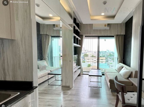 🚩 For Rent Condo DOLCE UDOMSUK Building 1, Floor 6,1 bed room, Room size 30.00 sqm