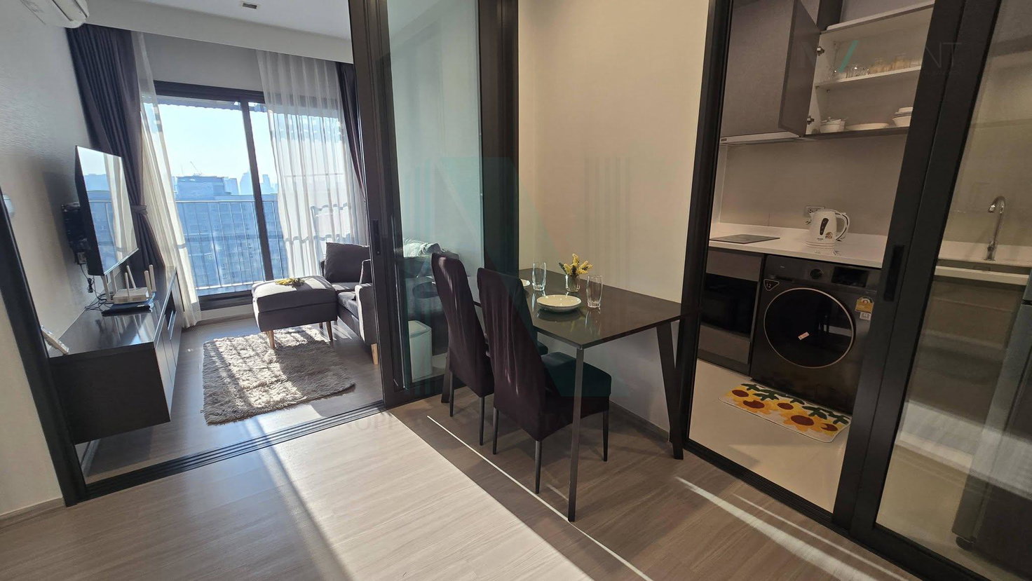 รูป 📌 ให้เช่าคอนโด ไลฟ์ อโศก ไฮป์ อาคาร 1 ชั้น 28 1 ห้องนอน ขนาด 35 ตรม ใกล้ Fortune Town - รูปที่ 5/8