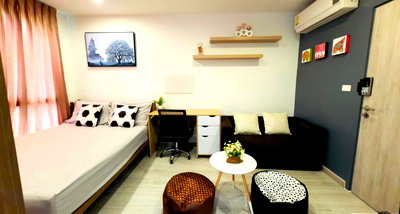 Condos for rent Central Pinklao : Ideo Mobi Charan Interchange, 22 sq m, fully furnished, 13,000 baht.