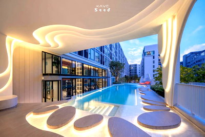 Condos for rent Chandrakasem Rajabhat University : Kave Seed Kaset 1 bedroom 🔰Line : @Richrealestate