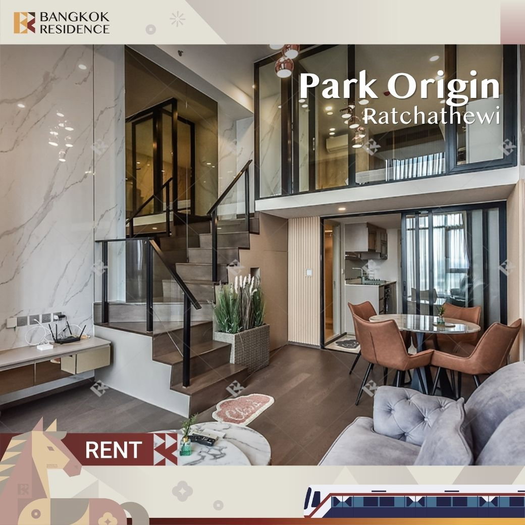 Rent condo 💛 Park Origin Ratchathewi, 1-br 34.10 sq.m. 34k ,🛌🏻 Beautiful Room Near BTS Ratchathewi