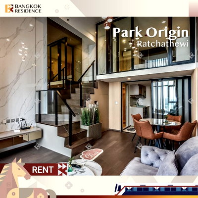Condos for rent :  Rent condo 💛 Park Origin Ratchathewi, 1-br 34.10 sq.m. 34k ,🛌🏻 Beautiful Room Near BTS Ratchathewi 
