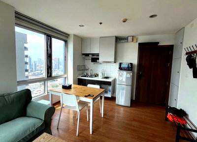 Condos for rent : The base sukhumvit 77 ☎️big corner room 1 bed 36 sqm ‼️17000/month‼️ fully furnished 🔆✅