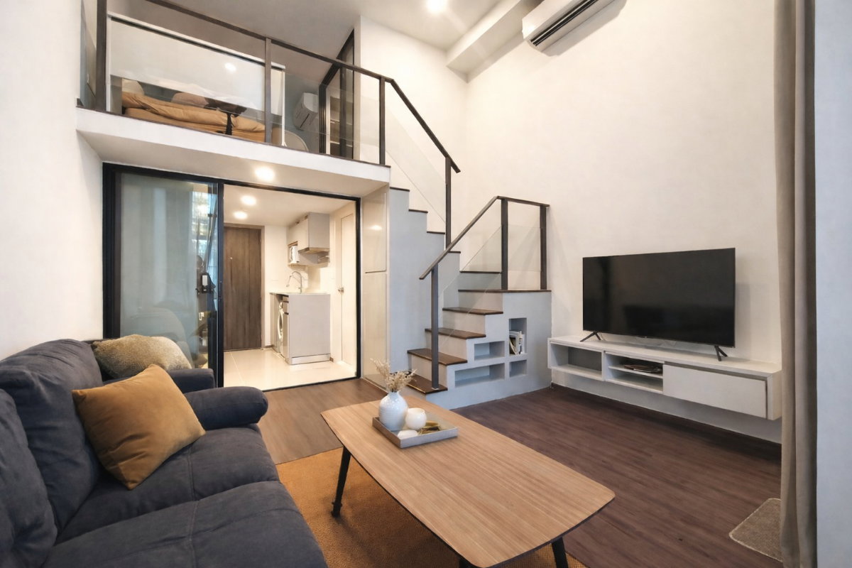 ‼️For rent near MRT rama9 ‼️Knightsbridge Space Rama9📲Tel./LINE : 099-289-1569 