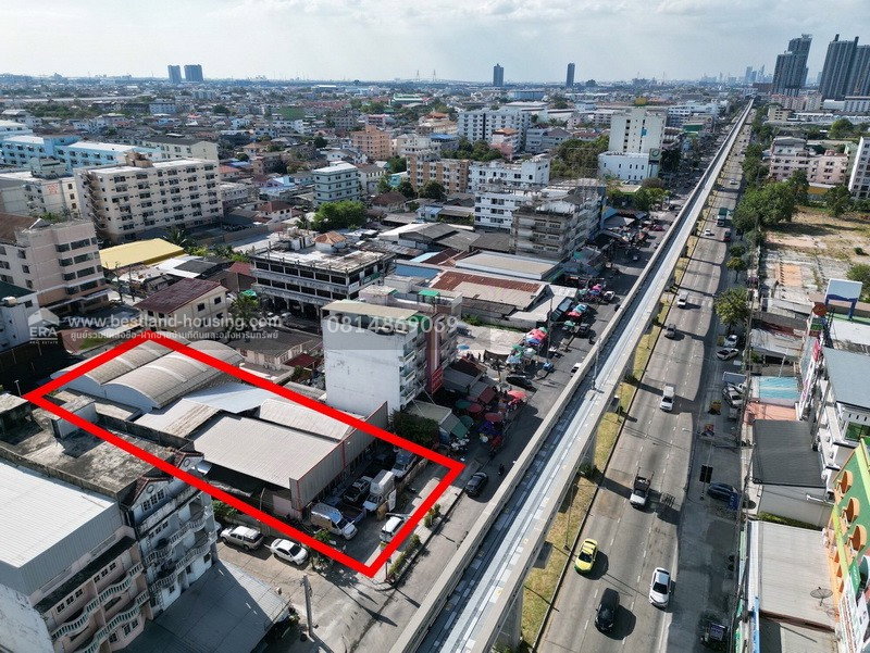 รูป ขายที่ดิน ติดถนนเทพารักษ์ กม.3 ปากซอยบุญรักษา ใกล้รถไฟฟ้าสายสีเหลือง สถานีศรีเทพา 200 เมตร  สถานที่ตั้ง อ.เมืองสมุทรปราการ จ.สมุทรปาการ - รูปที่ 2/9