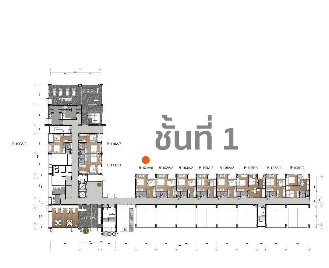 รูป K1921ให้เช่า ฉัตรเพชรปาร์คคอนโด โนนม่วง (Chatpetch park condo ) ตึกB ห้องมุม ชั้น1 - รูปที่ 10/13