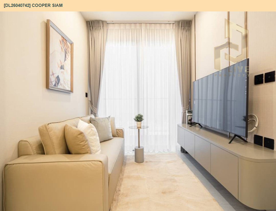 รูป DL26040742 ให้เช่าคอนโด คูเปอร์ สยาม (Cooper Siam) ใกล้ BTS สนามกีฬาแห่งชาติ พร้อมเข้าอยู่ โทรด่วน 0800343450 LineID @655ebbvc - รูปที่ 3/5