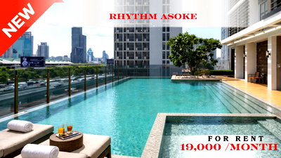Condos for rent : 💝🚆 Fully Furnished Unit For Rent 📌 Rhythm Asoke  (Line: @rent2022) | Near BTS Asoke  ✨ Beautiful unit – Ready to move in ✨ 📌 Ref Code: A02868