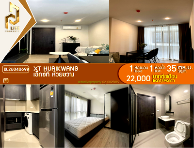 Condos for rent : DL26040698 Condo for rent, XT HUAIKWANG near MRT ห้วยขวาง, ready to move in, call urgently 0614453194 LineID @162cjixi