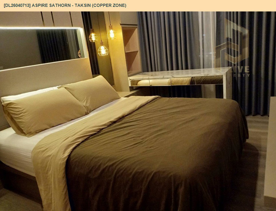รูป DL26040713 ให้เช่าคอนโด แอสปาย สาทร - ตากสิน (คอปเปอร์ โซน) (Aspire Sathorn - Taksin (Copper Zone)) ใกล้ BTS วุฒากาศ พร้อมเข้าอยู่ โทรด่วน 0800343450 LineID @655ebbvc - รูปที่ 2/19