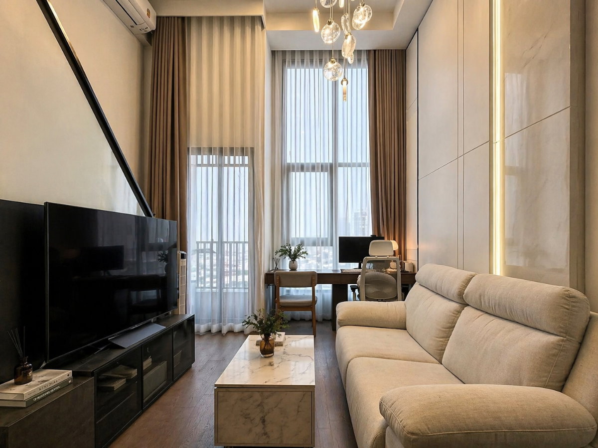 รูป 🍀🍀 Fully furnished💝 ให้เช่า📌 พาร์ค ออริจิ้น จุฬา-สามย่าน  (Line: @rent2022)BTS พญาไท พร้อมเข้าอยู่ 🔖A10967 - รูปที่ 5/8