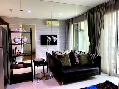 Condos for rent Ratchadaphisek Road : Walkable to mrt Rama9 with biggest room size in Rama9 area, ready to move in