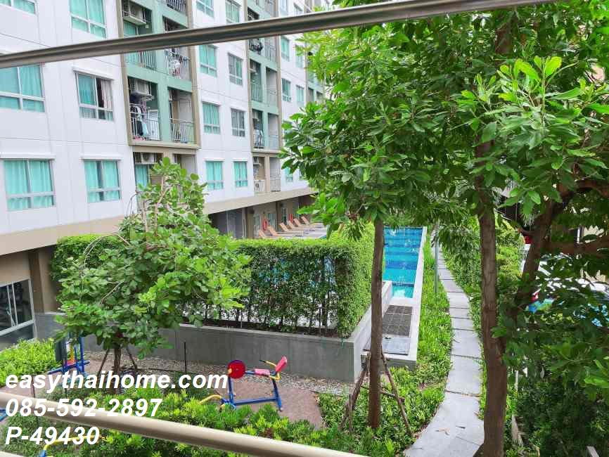 รูป [เช่า 2 นอน วิวสระสวย! P-49430] ลุมพินี วิลล์ สุขุมวิท 76-แบริ่ง 2 สำโรงเหนือ 085-592-2897 Line: @easythaihome - รูปที่ 9/10