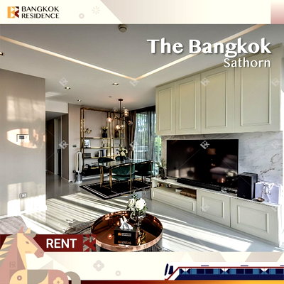 คอนโดให้เช่า : เช่าคอนโด ⚡️ The Bangkok Sathorn-Taksin 80k 2นอน 104ตร.ม. ห้องสวย 💛 ใกล้ BTS กรุงธนบุรี  