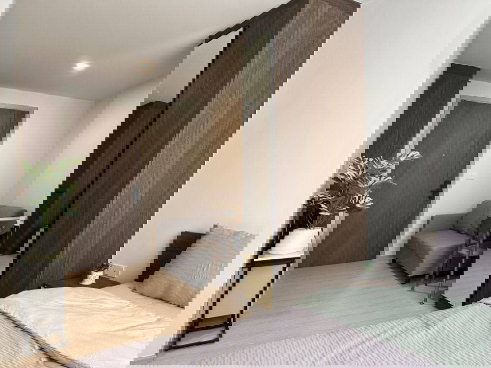 รูป ให้เช่าคอนโด นิว ครอส คูคต สเตชัน ตึก C 23 ตร.ม.เฟอร์ครบ มีเครื่องซักผ้า ติดรถไฟฟ้าคูคต (TR1297) - รูปที่ 3/9