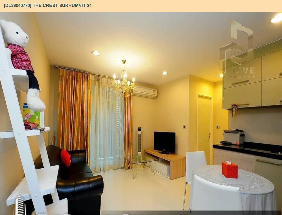 รูป DL26040770 ให้เช่าคอนโด เดอะ เครสท์ สุขุมวิท 24 (The Crest Sukhumvit 24) ใกล้ BTS พร้อมพงษ์ พร้อมเข้าอยู่ โทรด่วน 0800343450 LineID @655ebbvc - รูปที่ 7/10
