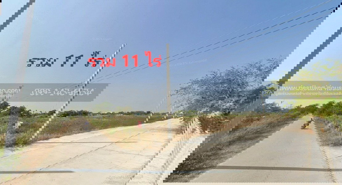 รูป ขายที่ดินเปล่าในซอยเลียบคลองมหาโยธา เนื้อที่ 11 ไร่ ที่ดินสีม่วง ใกล้ถนน 346 ตำบล คูบางหลวง ลาดหลุมแก้ว ปทุมธานี - รูปที่ 9/10