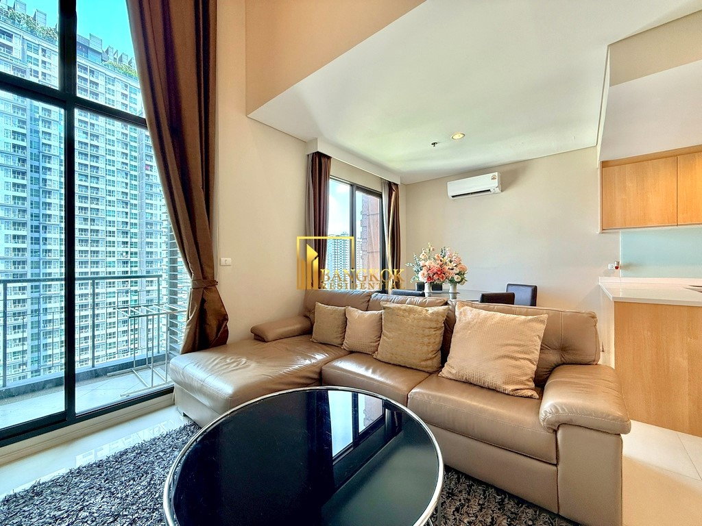 รูป Villa Asoke | Lovely 1 Bed Duplex Condo For Rent Near MRT - BR2851CD - รูปที่ 1/34