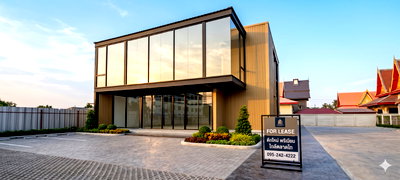 Shophouses for rent Pathumthani : Premium Showroom & Office for Rent | Prime Location Near Talaad Thai