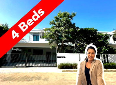 เช่าบ้านเดี่ยว ม.หัวเฉียวเฉลิมพระเกียรติ : ให้เช่าบ้านเดี่ยว 4 ห้องนอน มัณฑนา บางนา กม.15