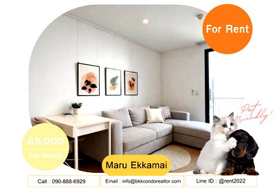 Condos for rent : 🐶🐱 Pet Friendly Unit For Rent 📍 Maru Ekkamai 2 🌹🌹 (Line: @rent2022) | Prime Ekkamai Location  ✨ Ready to move in! ✨ 📌 Ref Code: A11149