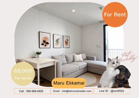 รูปภาพ 🐶🐱 Pet Friendly Unit For Rent 📍 Maru Ekkamai 2 🌹🌹 (Line: @rent2022) | Prime Ekkamai Location  ✨ Ready to move in! ✨ 📌 Ref Code: A11149