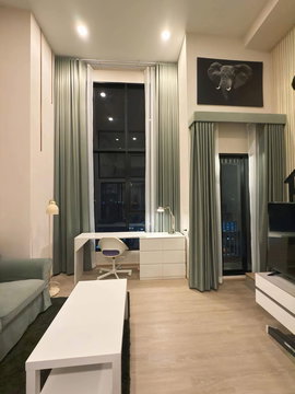 P1002 ให้เช่าคอนโด Origin Plug & Play Nonthaburi Station (ออริจิ้น ปลั๊ก & เพลย์ นนทบุรี สเตชั่น) ห้องสวยมาก มีกระจกกั้นห้องนอน พร้อมเข้าอยุ่