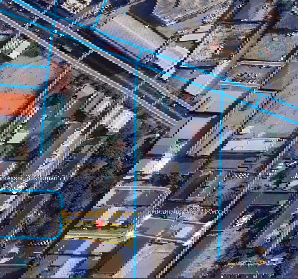 รูป ที่ดินสวยใจกลาง ทองหล่อ - เอกมัย ถนนสุขุมวิท เอกมัย ซ.12  ที่ดินขนาด 168 ตร.วา. หน้ากว้างถึง 14 ม. ลึก 53 เมตร  ราคา 58.5ลบ. - รูปที่ 2/19