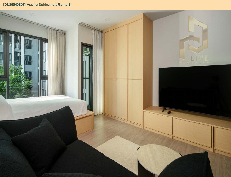 รูป DL26040801 ให้เช่าคอนโด แอสปาย สุขุมวิท-พระราม 4 (Aspire Sukhumvit-Rama 4) ใกล้ BTS พระโขนง พร้อมเข้าอยู่ โทรด่วน 0842740999 LineID @523dslwi - รูปที่ 4/7