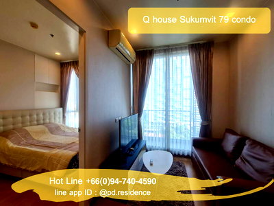 Condos for rent Sukumvit Hospital  : Rent Q House Sukhumvit 79 1 bedroom 1 bathroom size 30 sq.m. 14,500 baht / month