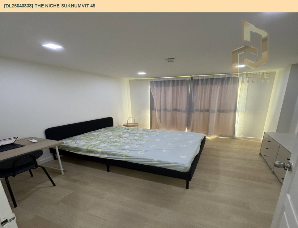 รูป DL26040838 ให้เช่าคอนโด เดอะ นิช สุขุมวิท 49 (The Niche Sukhumvit 49) ใกล้ BTS ทองหล่อ พร้อมเข้าอยู่ โทรด่วน 0614453194 LineID @162cjixi - รูปที่ 2/12