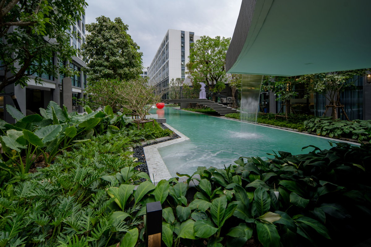 รูป ยูนิตราคาพิเศษแต่งครบ 1 ห้องนอน ขนาด 27.40 ตร.ม.  โครงการ Atmoz Kanaal Rangsit - รูปที่ 6/9