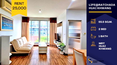 Condos for rent : 🌇✨ Beautiful, bright, and airy room — ready to move in @ Life @ Ratchada - Huai Khwang 🛋️🌿 Only 25,000 THB/month —  Close to MRT Huai Khwang 🚆💼