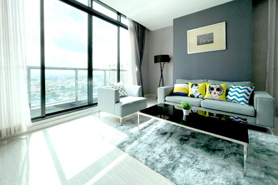 คอนโดให้เช่า : ให้เช่า Up Ekamai Condo (อัพเอกมัย คอนโด) ชั้น 25 ขนาด 70 ตร.ม. 2 ห้องนอน 2 ห้องน้ำ