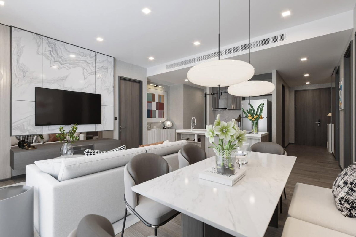 รูป ✅ ✅ ให้เช่า - RHYTHM Charoenkrung Pavillion , Luxury 3 ห้องนอน พร้อมเข้าอยู่ ติดต่อไลน์ @bktasset โทร 095-325-8928 - รูปที่ 2/15