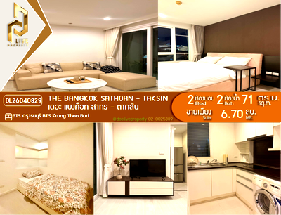 Condos for sale : DL26040829 Condo for sale, The Bangkok Sathorn - Taksin near BTS Krung Thon Buri, ready to move in, call urgently 0653619502 LineID @897iyzll