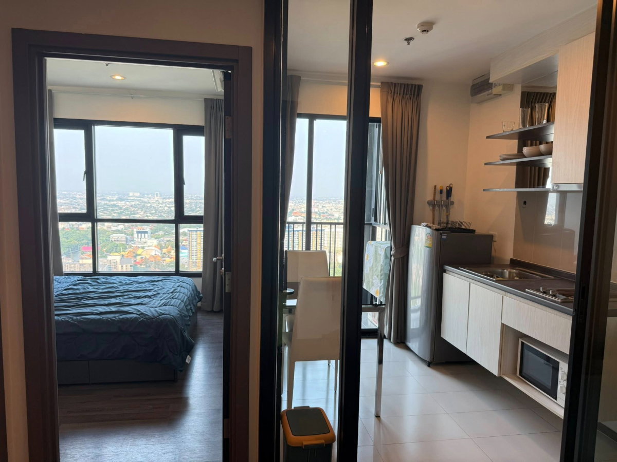 รูป ให้เช่า คอนโดใกล้ BTS อ่อนนุช | The Base Park West Sukhumvit 77 | 1 ห้องนอน ตกแต่งครบพร้อมอยู่ มีรถ-รับส่งBTS , ใกล้ทางด่วนพิเศษฉลองรัช - รูปที่ 1/14