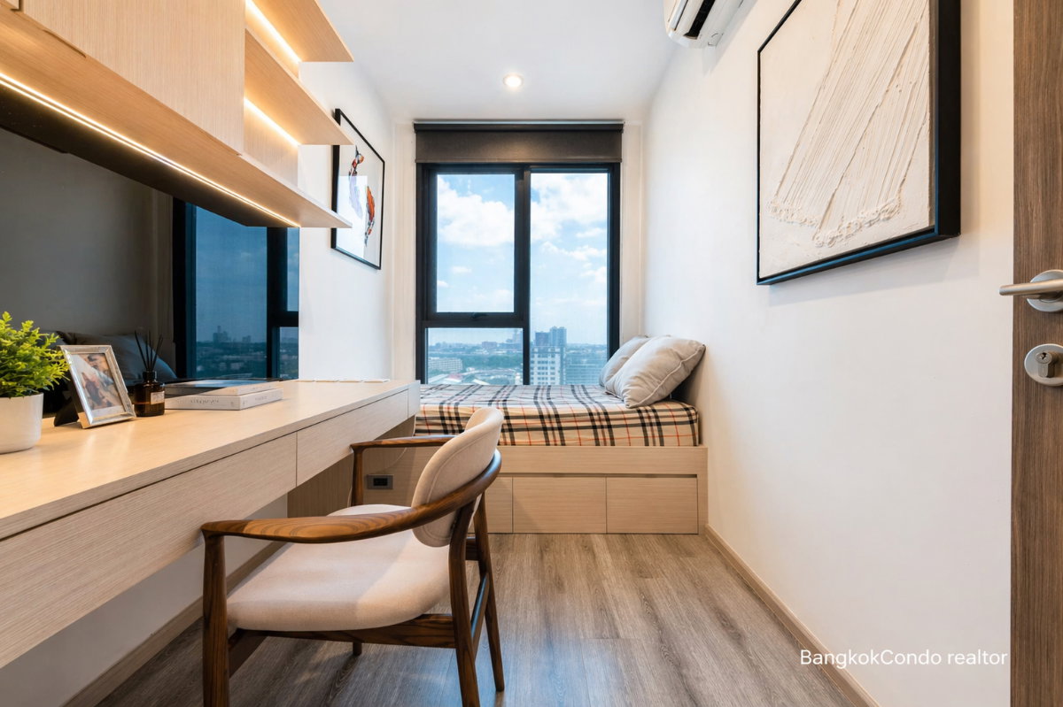รูป 🍀🍀 Modern Room💙 ให้เช่า📌 ไอดีโอ โมบิ สุขุมวิท 66 (Line: @rent2022)BTS อุดมสุข พร้อมเข้าอยู่ 🔖A03168 - รูปที่ 3/16
