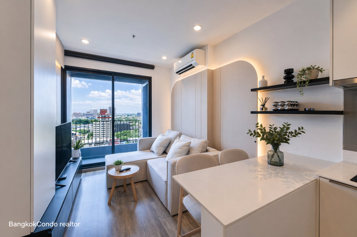 รูป 🍀🍀 Modern Room💙 ให้เช่า📌 ไอดีโอ โมบิ สุขุมวิท 66 (Line: @rent2022)BTS อุดมสุข พร้อมเข้าอยู่ 🔖A03168 - รูปที่ 9/16