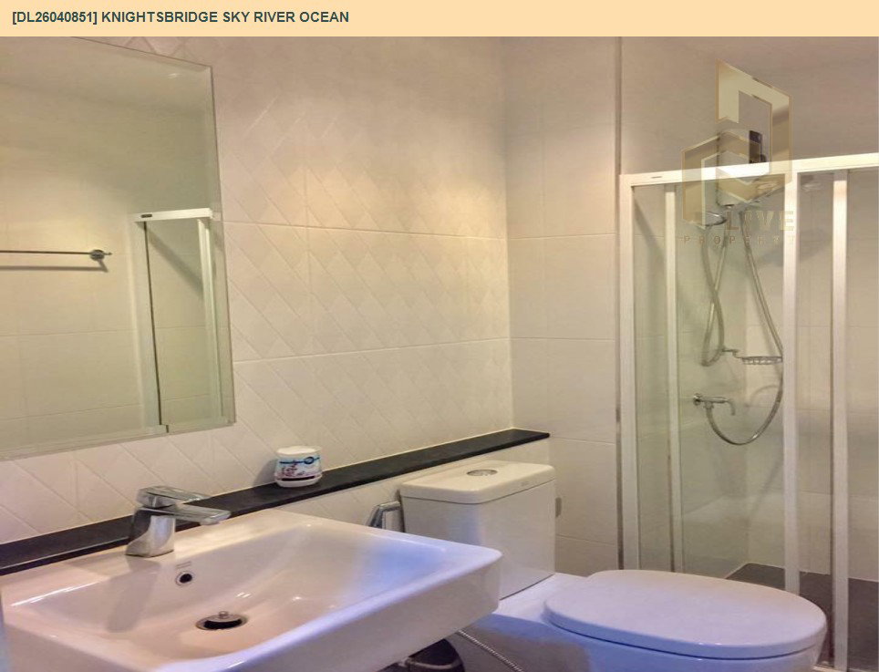 รูป DL26040851 ให้เช่าคอนโด ไนท์บริดจ์ สกาย ริเวอร์ โอเชี่ยน (KnightsBridge Sky River Ocean) ใกล้ BTS ปากน้ำ พร้อมเข้าอยู่ โทรด่วน 0800343450 LineID @655ebbvc - รูปที่ 15/15